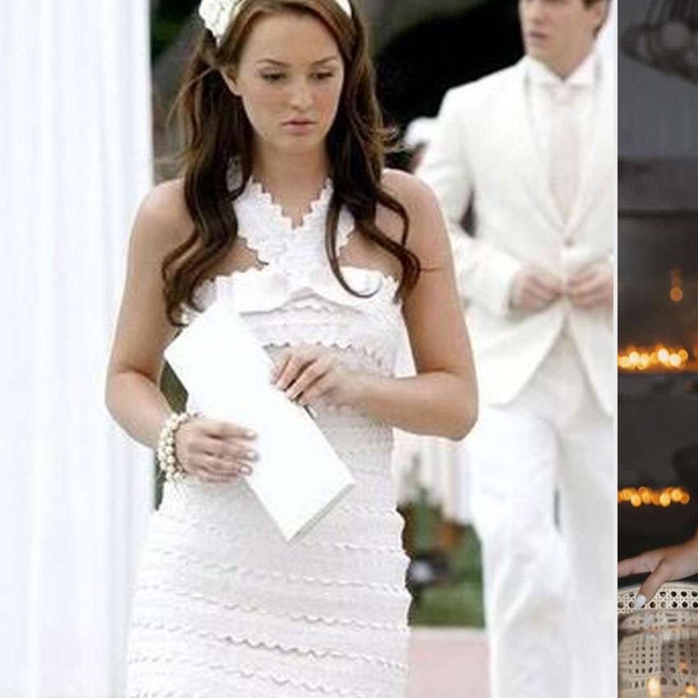 ISO BLAIR WALDORF MARC JACOBS JOELLE WHITE PARTY DRESS